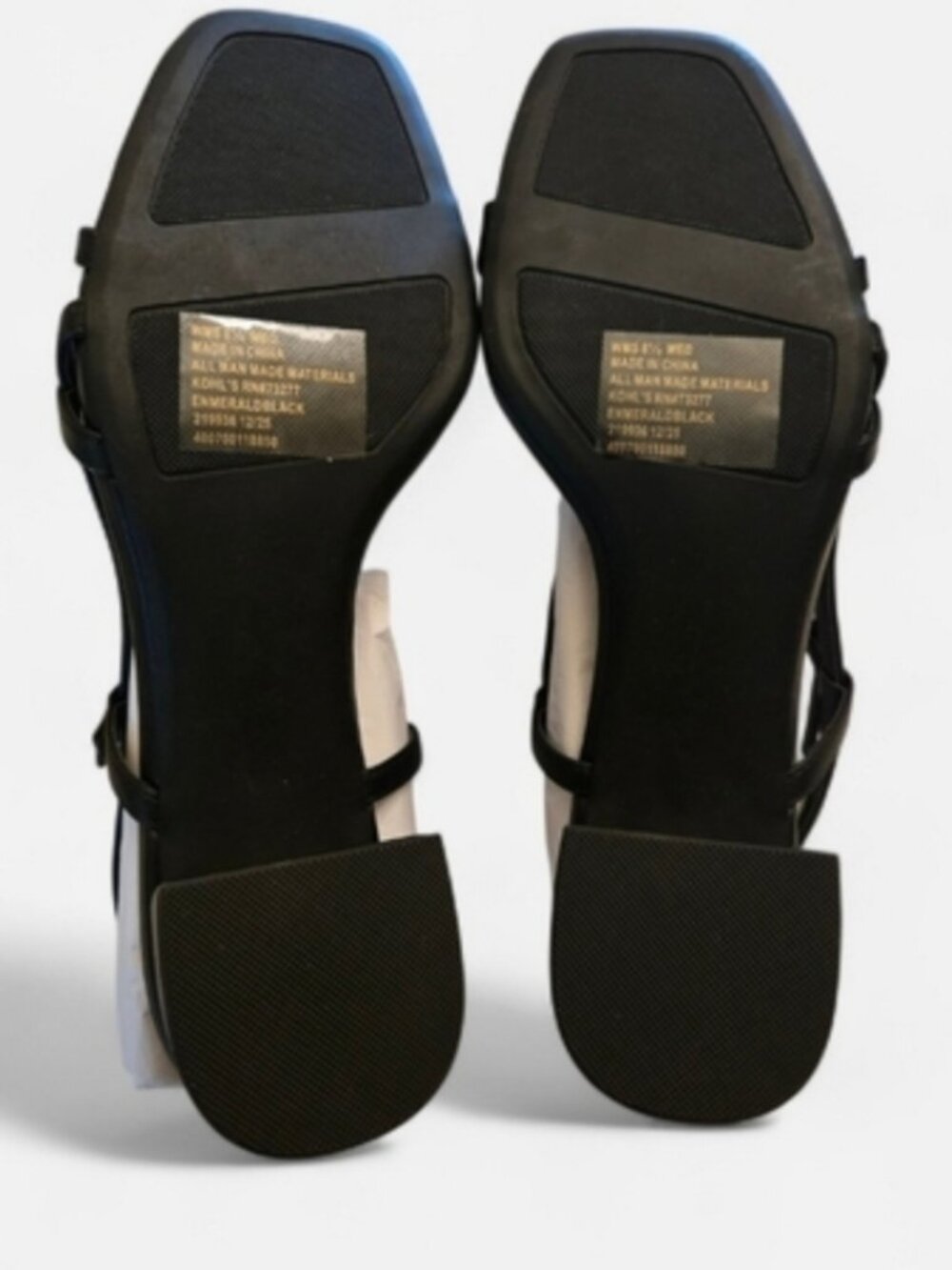 Black Sandals Low Heel Chunky Lauren Conrad 8.5 NEW 💜 RET $55- - Picture 7 of 16
